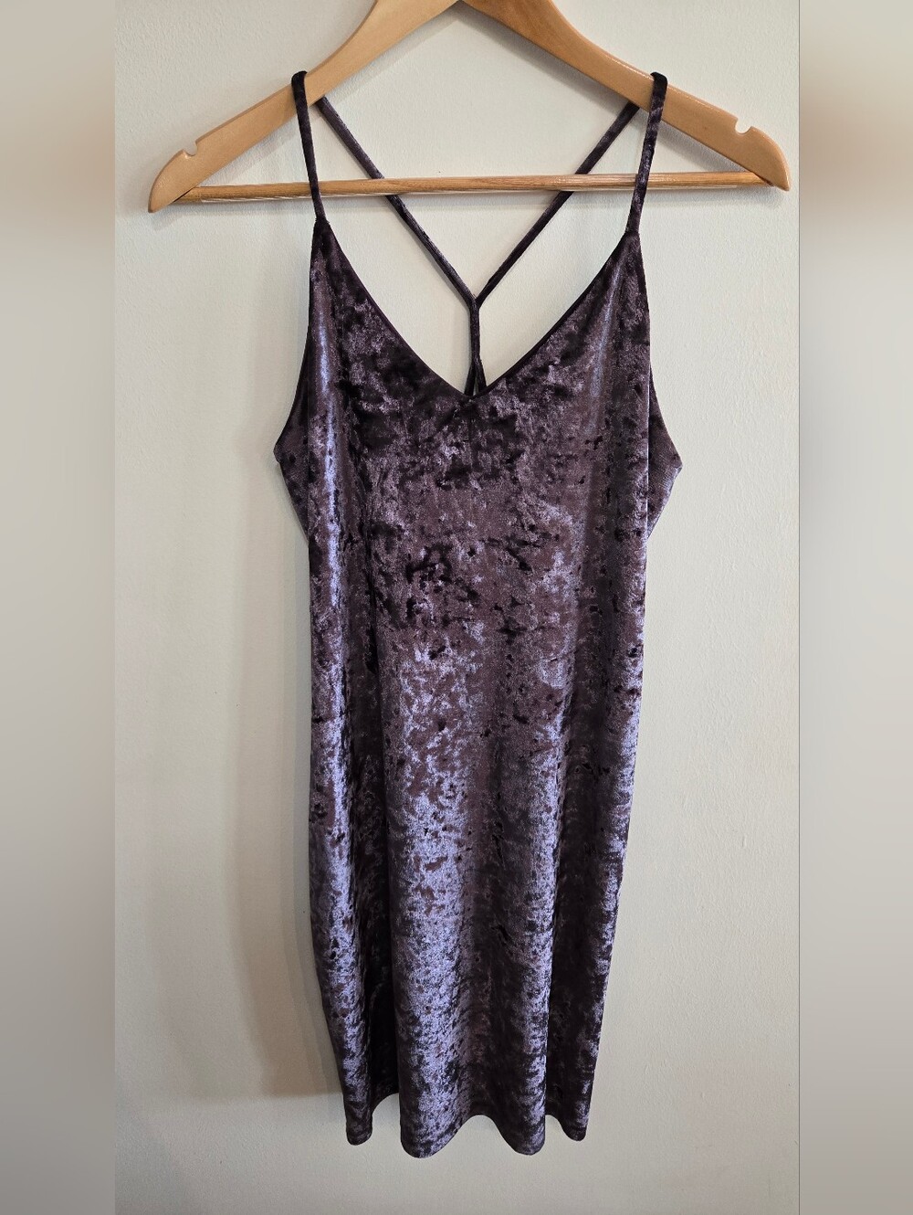 mahina Velvet Slip Dress in Dusky Purple